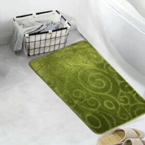 Scroll 18X30'' Accent Rug Non-Slip Green